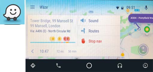 Android Auto Waze navigation - Kenwood 