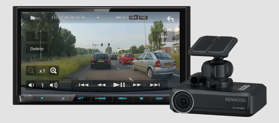 DMX7250DABS with integrated dash cam drv-n520