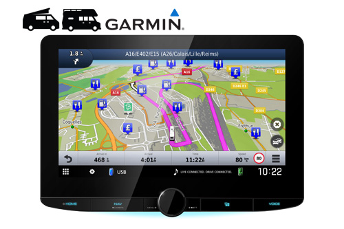 DNR992RVS Motorhome Camper Van Garmin navigation, wireless & wired CarPlay, Android Auto, Android mirroring